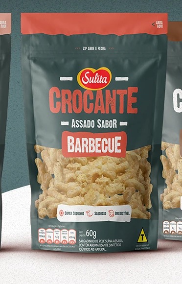 Sulita Crocante Assado, design de embalagem
